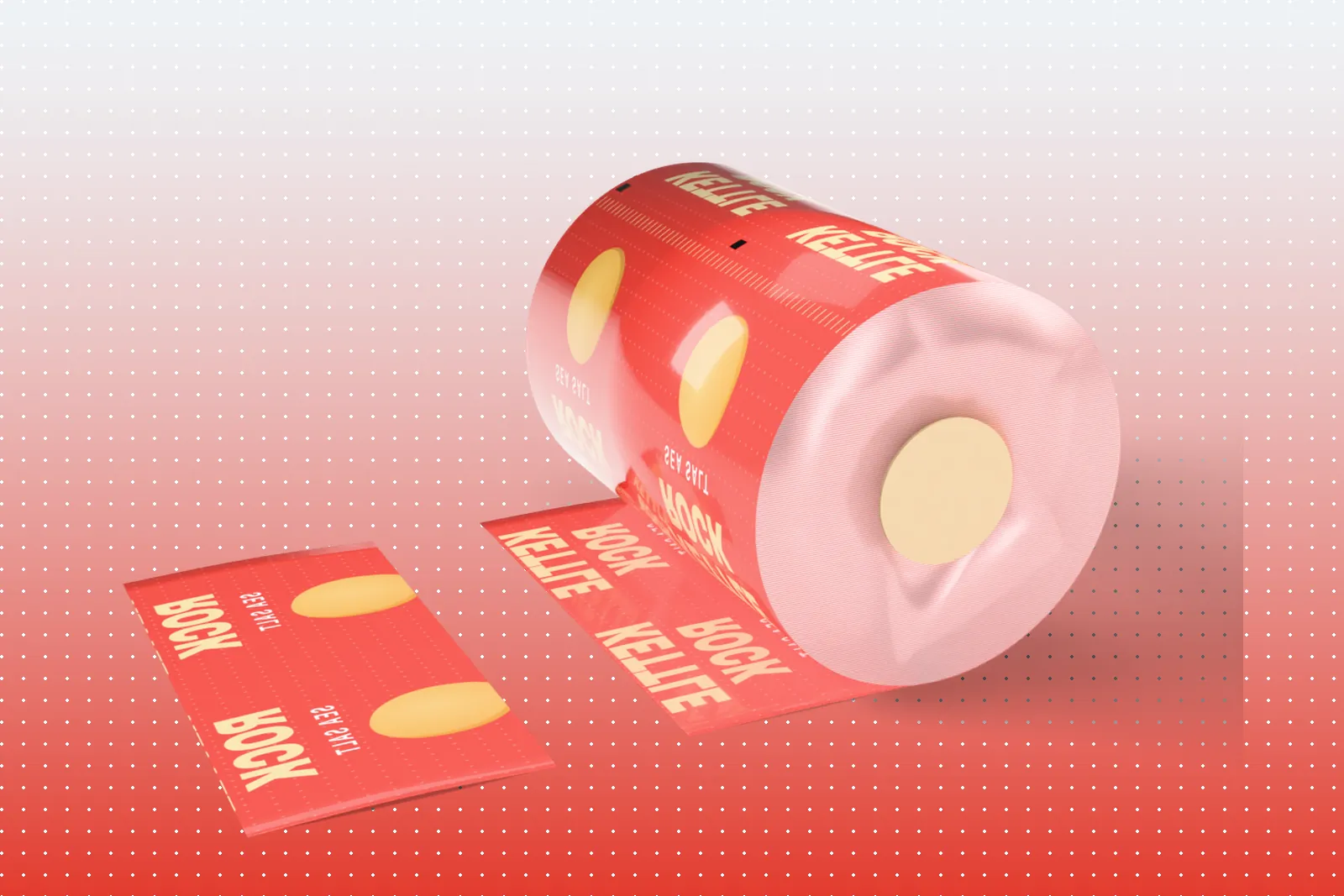 Printed roll stock film